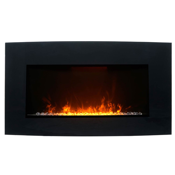 36 inch Curved electric fireplace